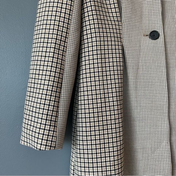 Joie Paiton Check Button Front Long Coat - Picture 5 of 8